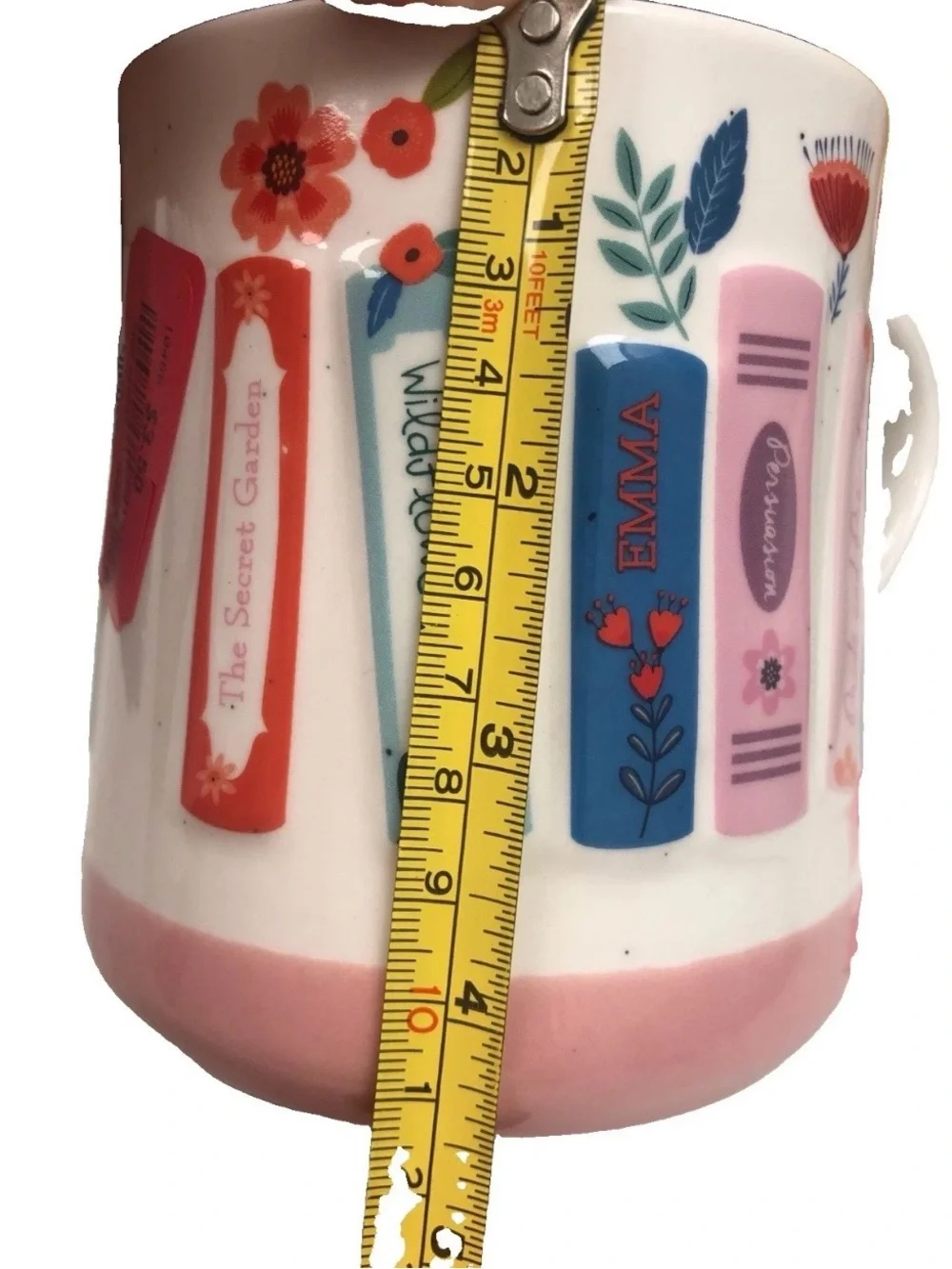 Mellow & Mod Jumbo 21 fl oz Bookish Ceramic Mug Classic Literature Books NWT